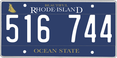 RI license plate 516744