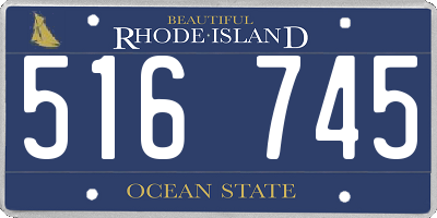 RI license plate 516745