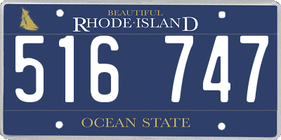 RI license plate 516747