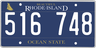 RI license plate 516748