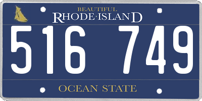 RI license plate 516749