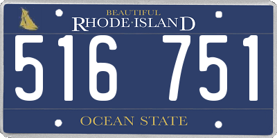 RI license plate 516751