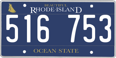 RI license plate 516753