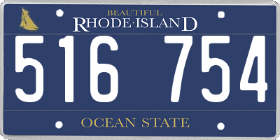 RI license plate 516754
