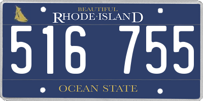 RI license plate 516755