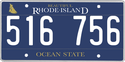 RI license plate 516756