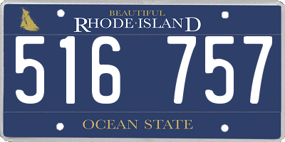 RI license plate 516757