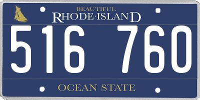 RI license plate 516760