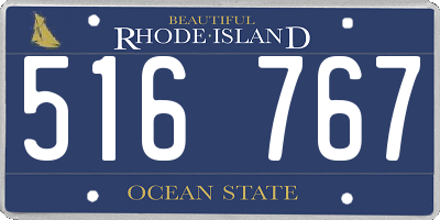 RI license plate 516767