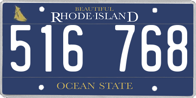 RI license plate 516768