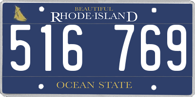 RI license plate 516769