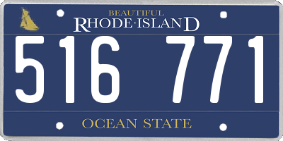 RI license plate 516771