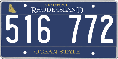 RI license plate 516772