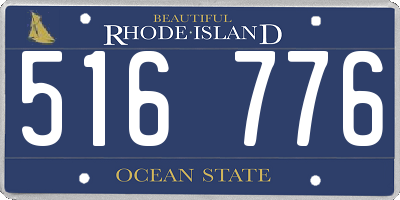 RI license plate 516776