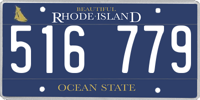 RI license plate 516779