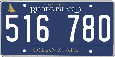 RI license plate 516780