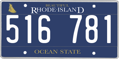 RI license plate 516781