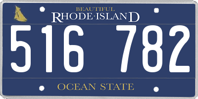 RI license plate 516782