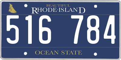 RI license plate 516784