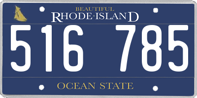 RI license plate 516785