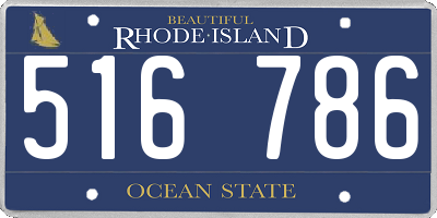 RI license plate 516786