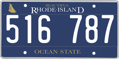 RI license plate 516787