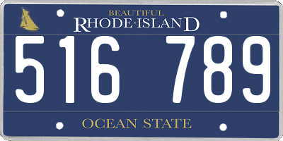 RI license plate 516789