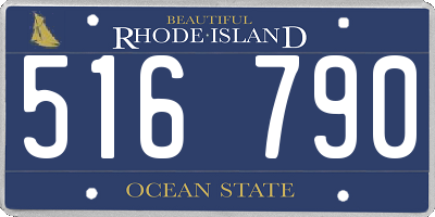 RI license plate 516790