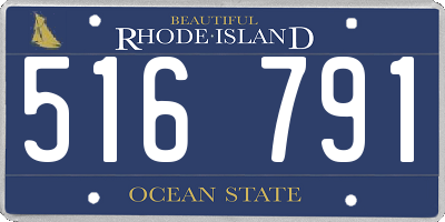 RI license plate 516791
