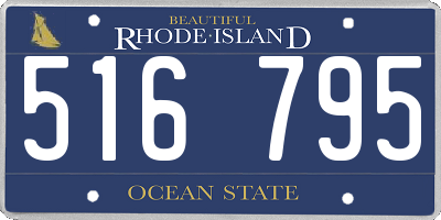 RI license plate 516795