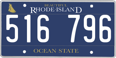 RI license plate 516796