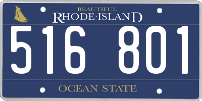 RI license plate 516801