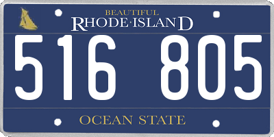RI license plate 516805