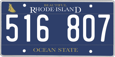 RI license plate 516807
