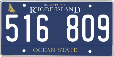 RI license plate 516809