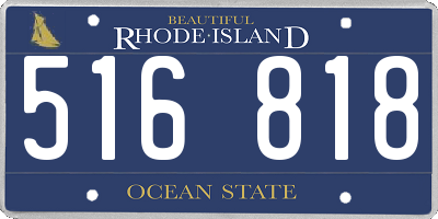 RI license plate 516818