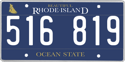 RI license plate 516819