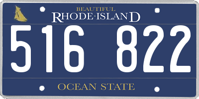 RI license plate 516822
