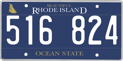 RI license plate 516824