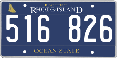 RI license plate 516826