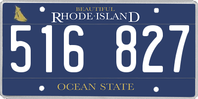 RI license plate 516827