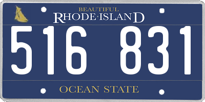 RI license plate 516831