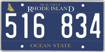 RI license plate 516834