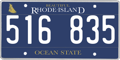 RI license plate 516835
