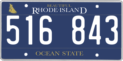 RI license plate 516843