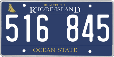 RI license plate 516845