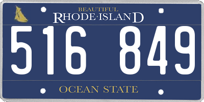 RI license plate 516849