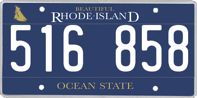 RI license plate 516858