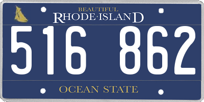 RI license plate 516862