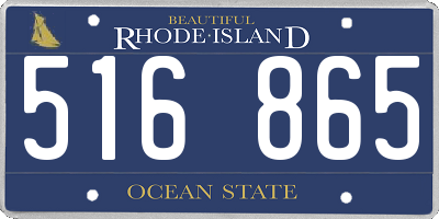 RI license plate 516865